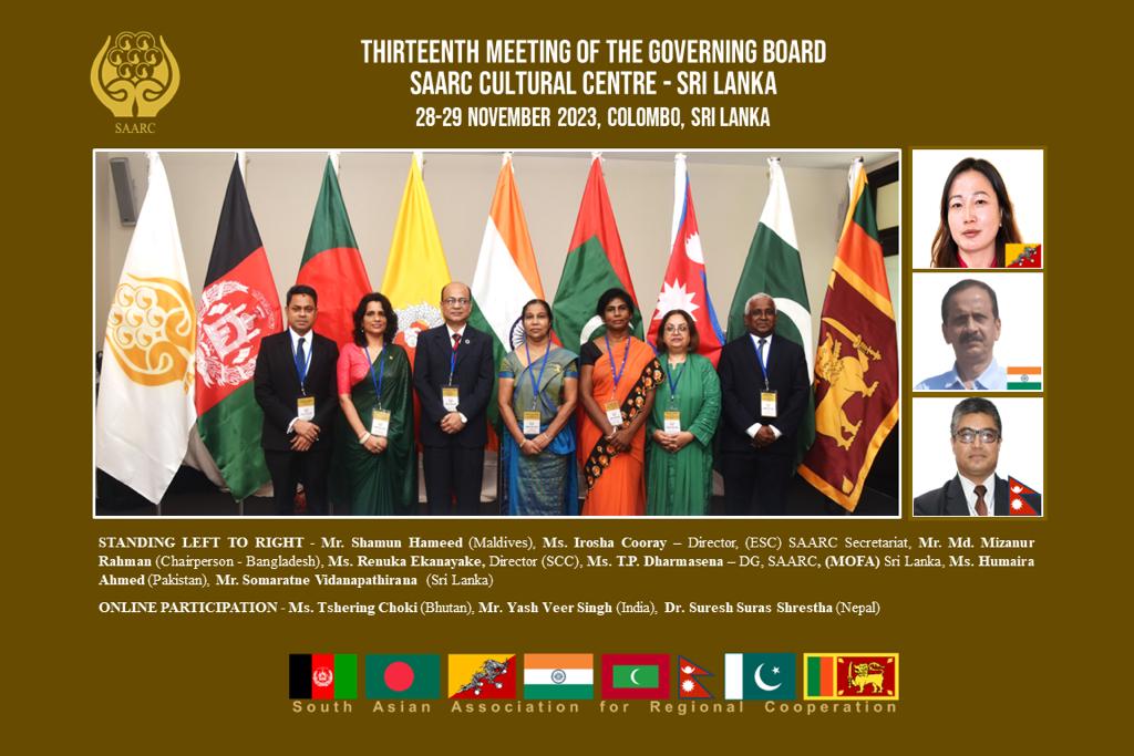 Thirteenth Meeting of the Governing Board of the SAARC Cultural Centre Colombo, Sri Lanka, 28-29 November 2023